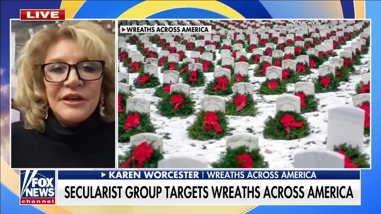 Protest group targets wreaths placed on veterans' gravesites
